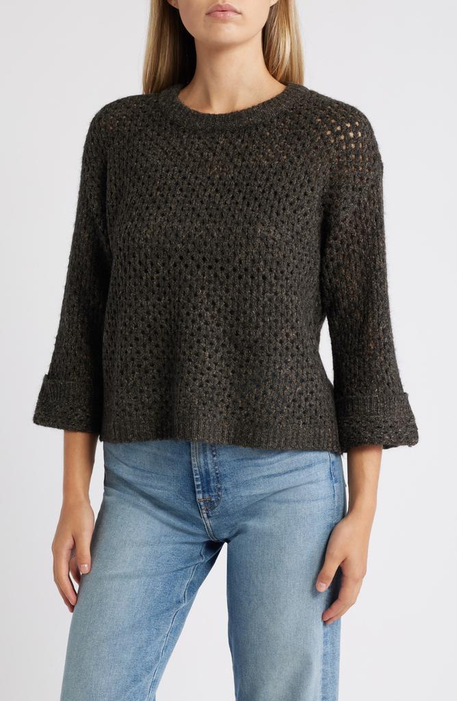Wit & Wisdom Open Stitch Cuffed Sweater