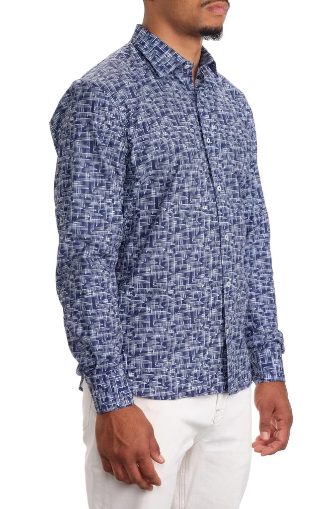 STUDIO GARNET LOS ANGELES Geometric Print Cotton Button-Up Shirt 5