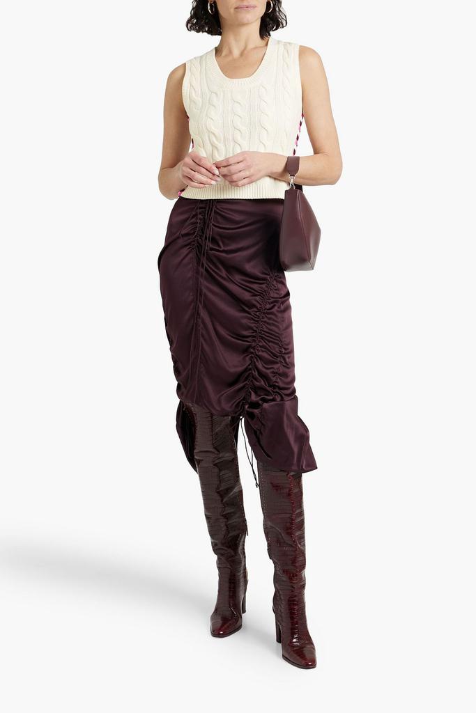 Derek Lam Yuna embroidered cable-knit wool vest