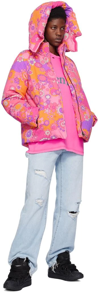 ERL Pink Floral Down Jacket 4