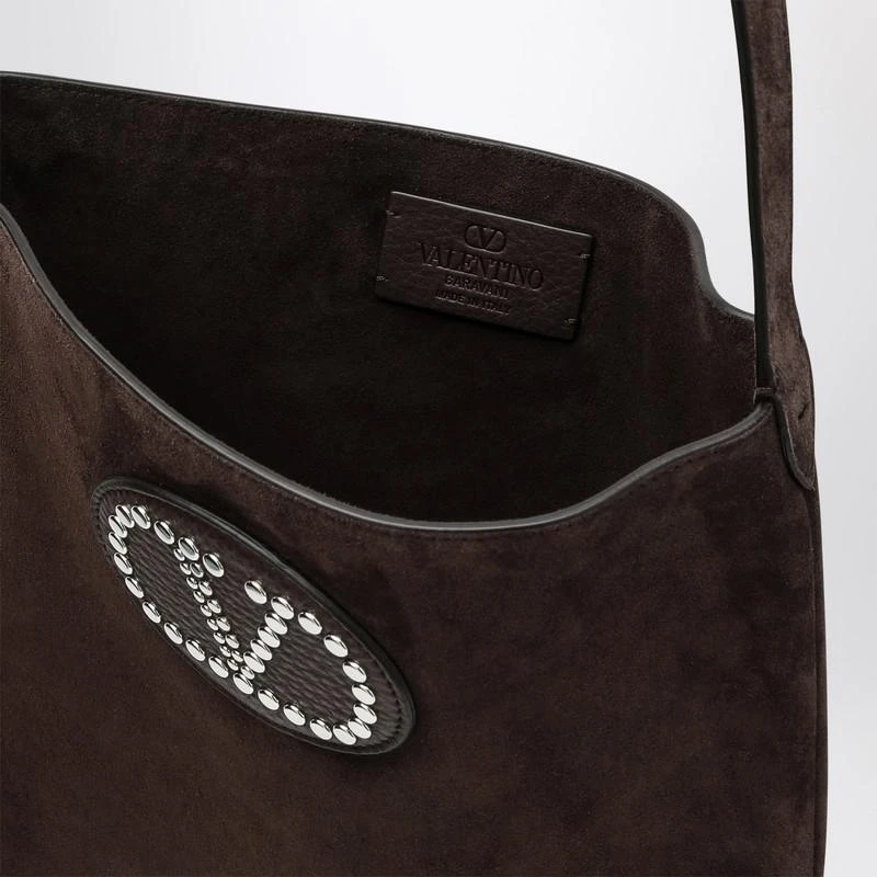 Valentino Nellcôte dark brown suede bag 5