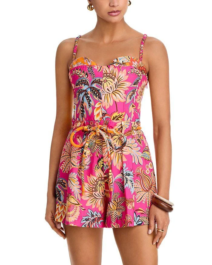 Farm Rio Ligia Tie Waist Romper