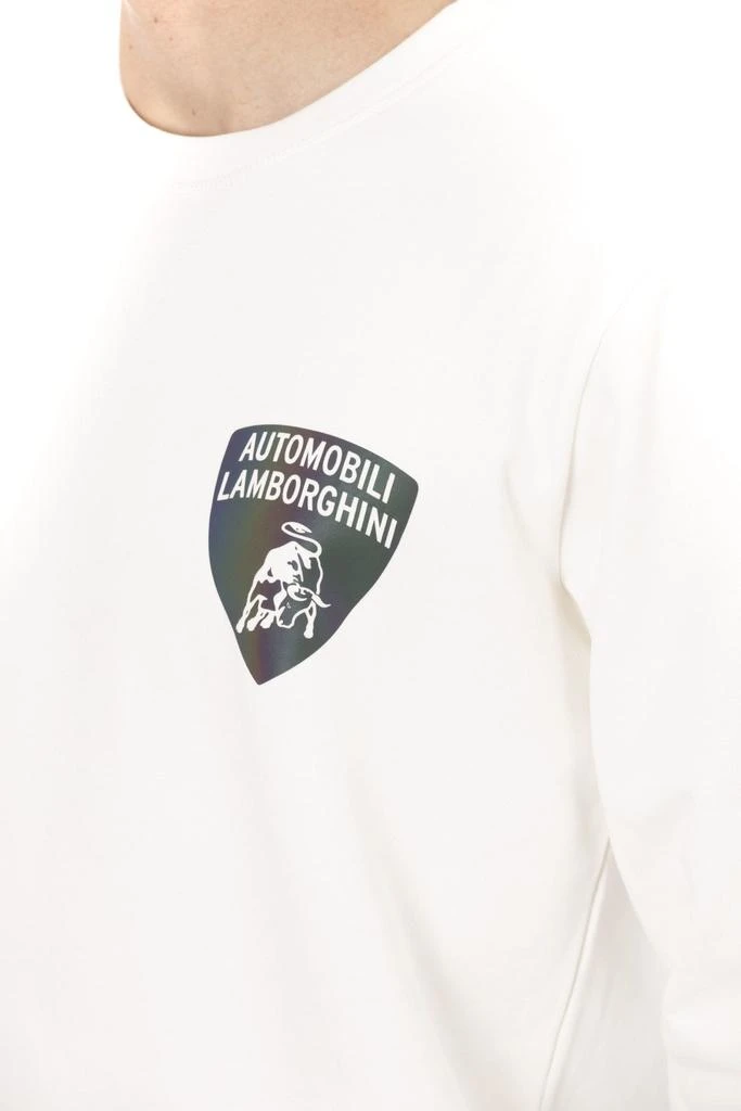 AUTOMOBILI LAMBORGHINI Automobili Lamborghini White Cotton Sweater 4