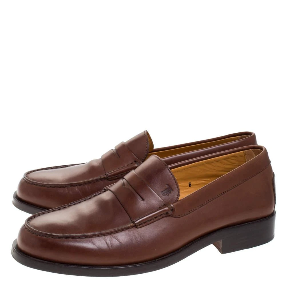 Tod's Tod's Brown Leather Penny Loafers Size 39.5 4