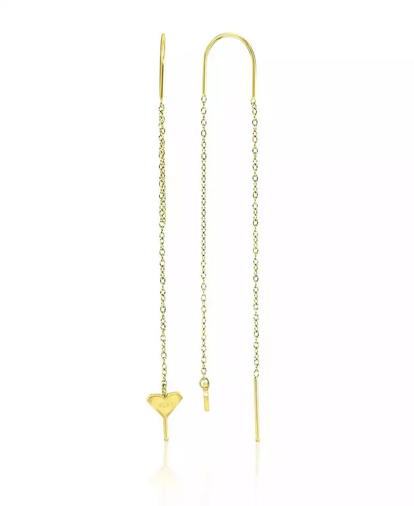 Roxy Waterproof Yellow 65mm Triangular Heart Threader Earrings