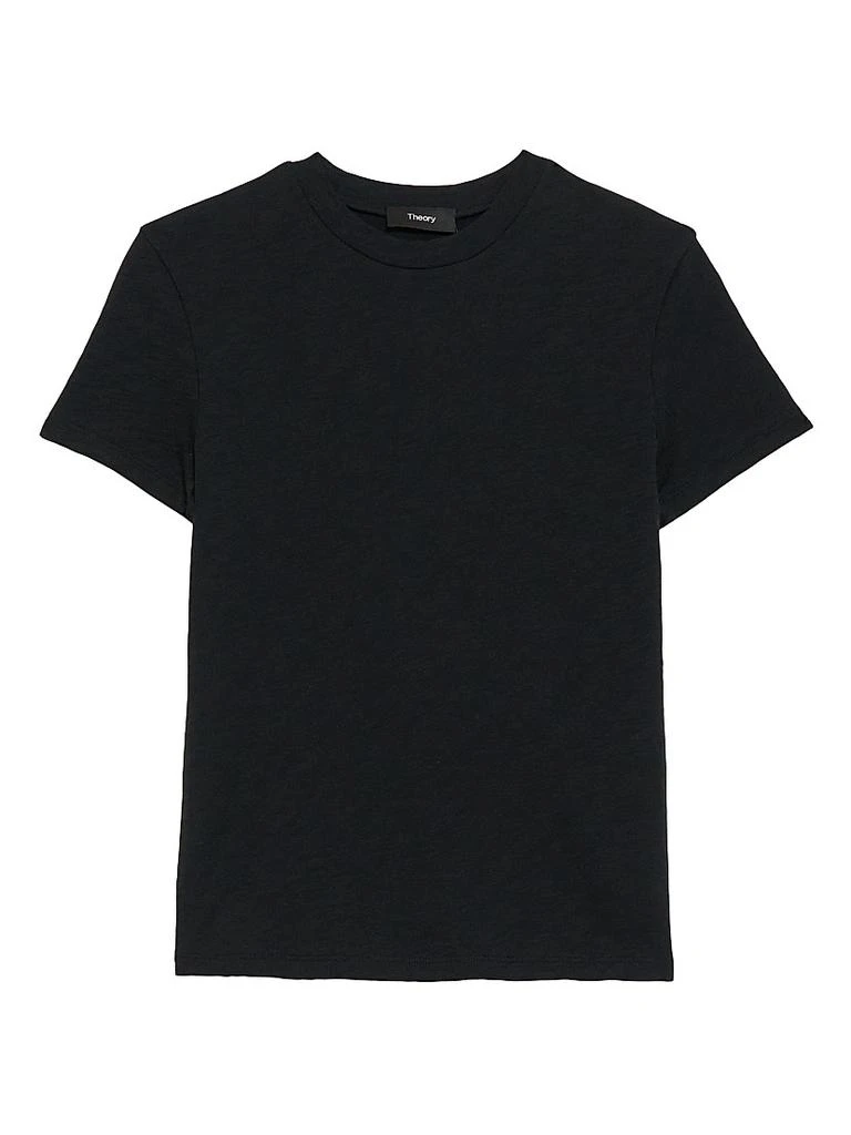 Theory Tiny Tee Fitted Cotton Slub Knit T-Shirt 1