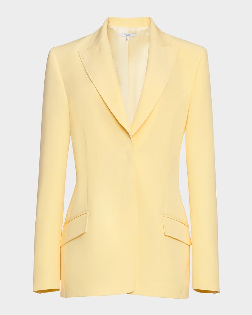 Santorelli Two-Button Soft Stretch Crepe Jacket