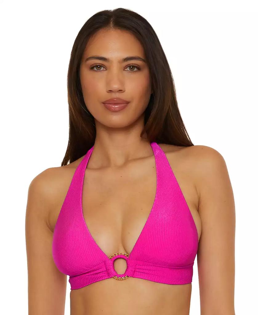 Becca Becca Women's Ribbed Ring-Hardware Halter Top