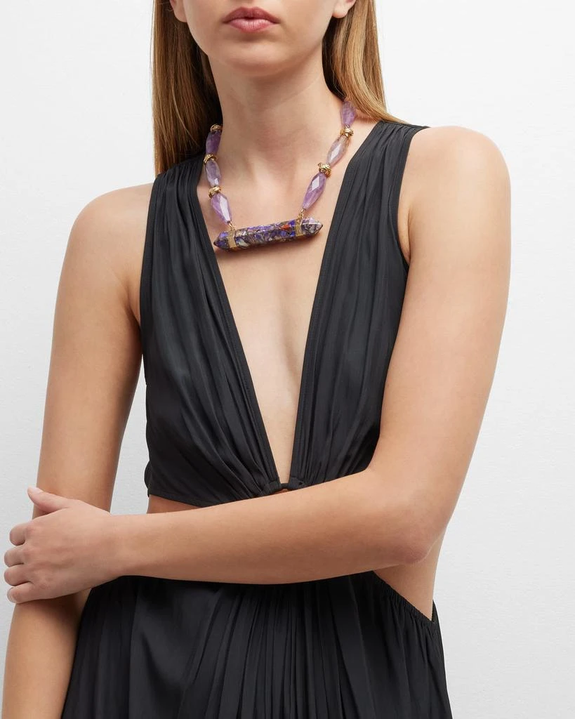 Devon Leigh Amethyst and Purple Imperial Jasper Necklace 5