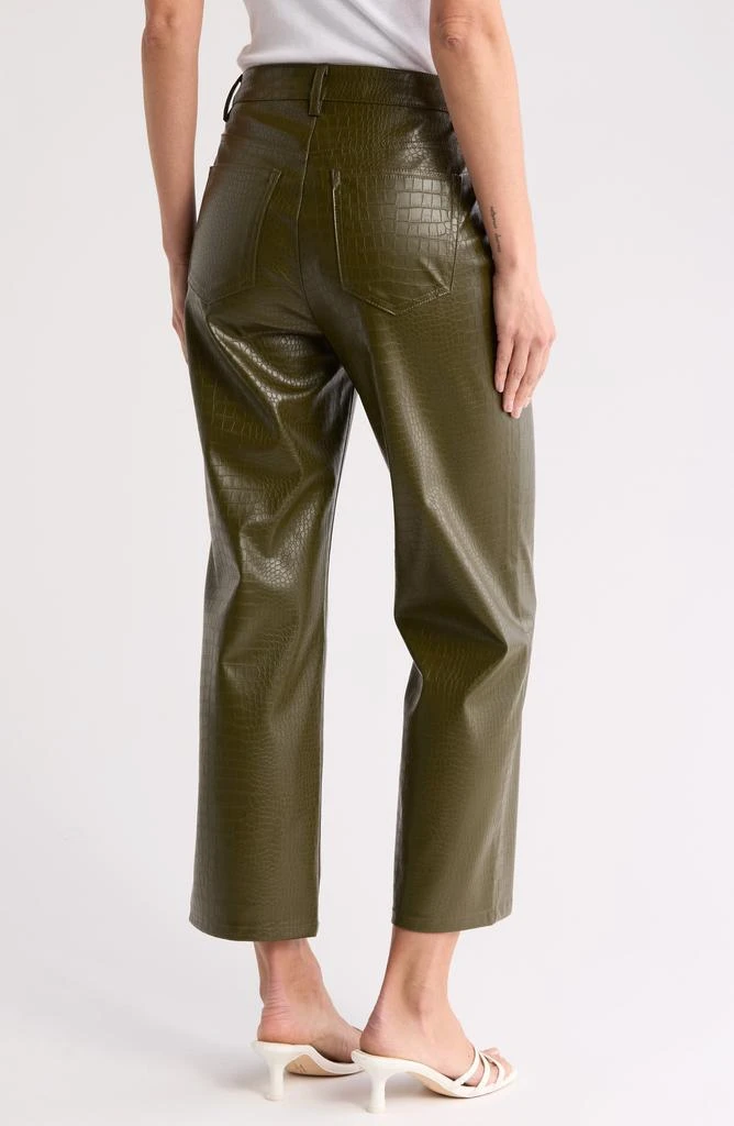 VIGOSS Croc Embossed Faux Leather Crop Pants 2