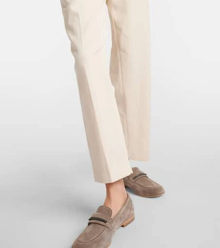 Brunello Cucinelli Gabardine high-rise straight pants 4