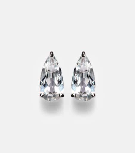 Suzanne Kalan Ayda 14kt gold stud earrings with topaz 1