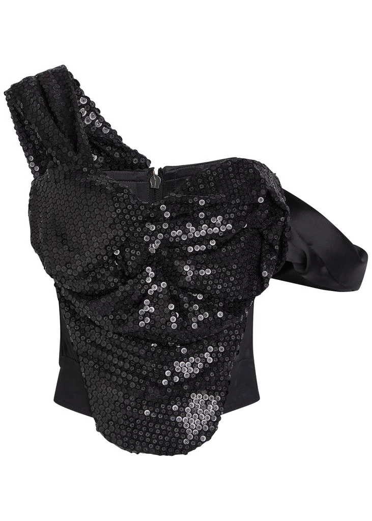 Vivienne Westwood Sequin-embellished mesh corset top