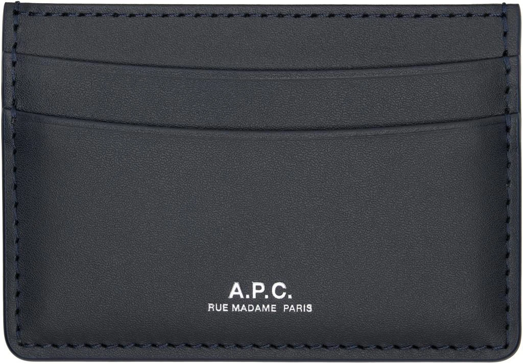 A.P.C. Navy Andre Card Holder
