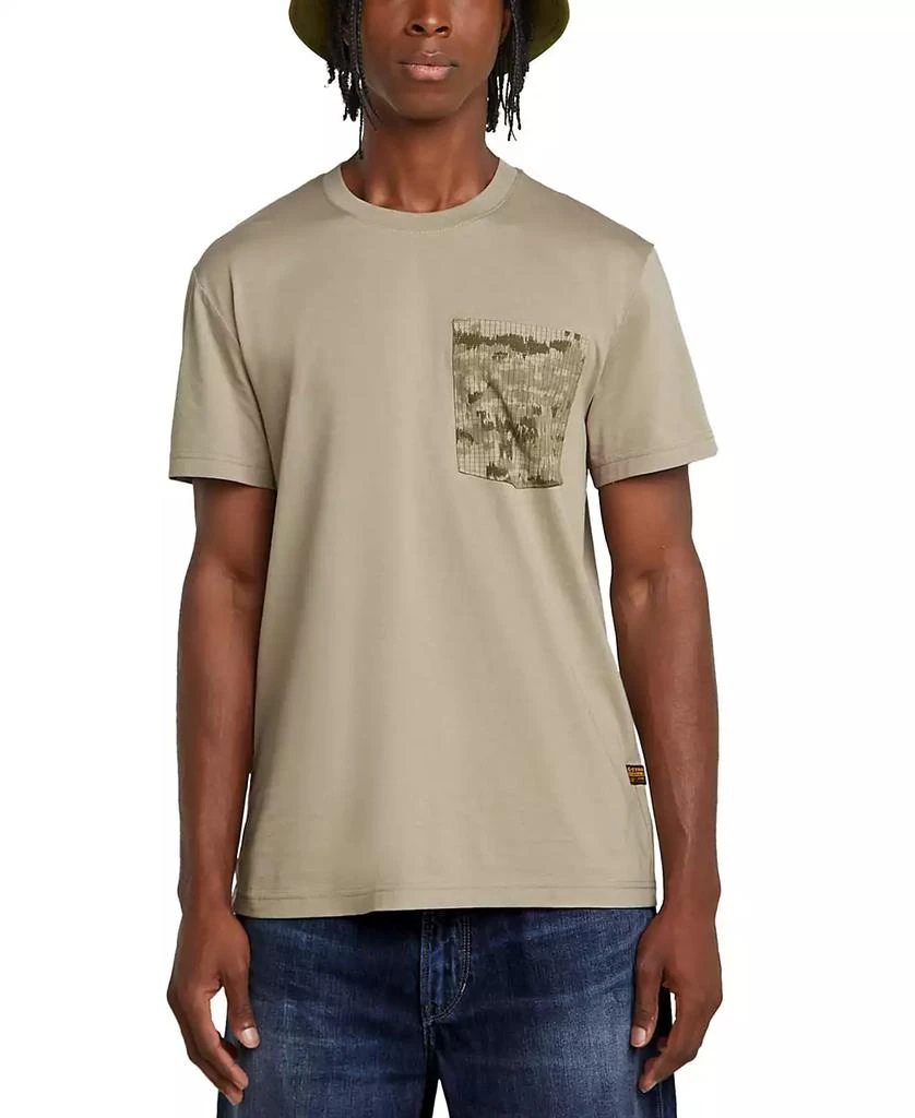 G-Star Men's Straight Fit Shadow Woven Camo Pocket T-Shirt 1