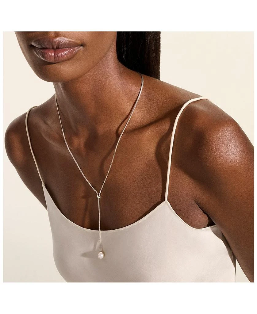 John Hardy Sterling Silver JH Essentials Cultured Freshwater Pearl Adjustable Lariat Necklace, 23" 2
