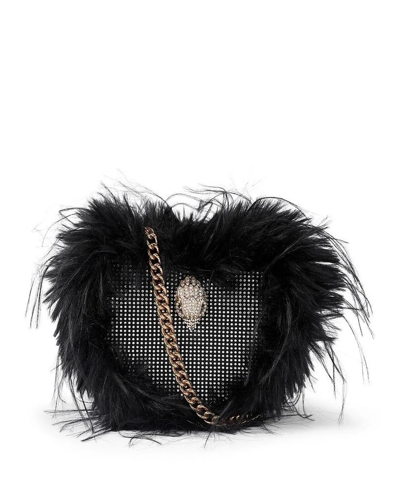 Kurt Geiger Kensington Heart Mini Faux Fur Crossbody Bag