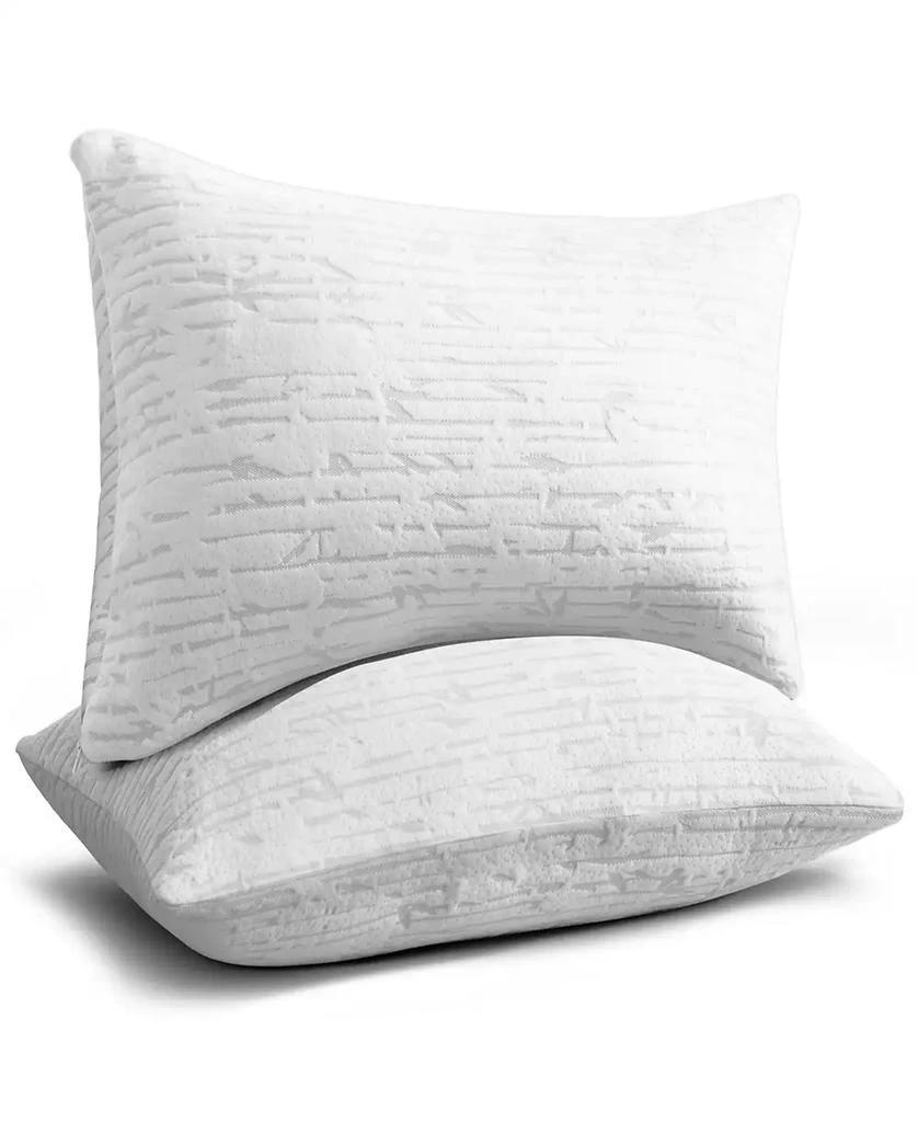 Clara Clark Shredded Memory Foam Pillow, Queen, Set of 4 1