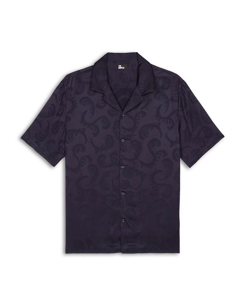 The Kooples Flocked Short Sleeve Button Front Shirt 6