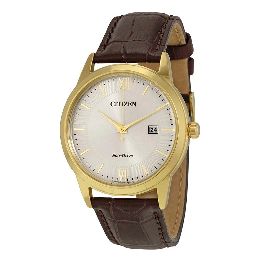 Citizen Men's Straps Eco-Drive Ivory White Dial Watch AW1232-04A 1