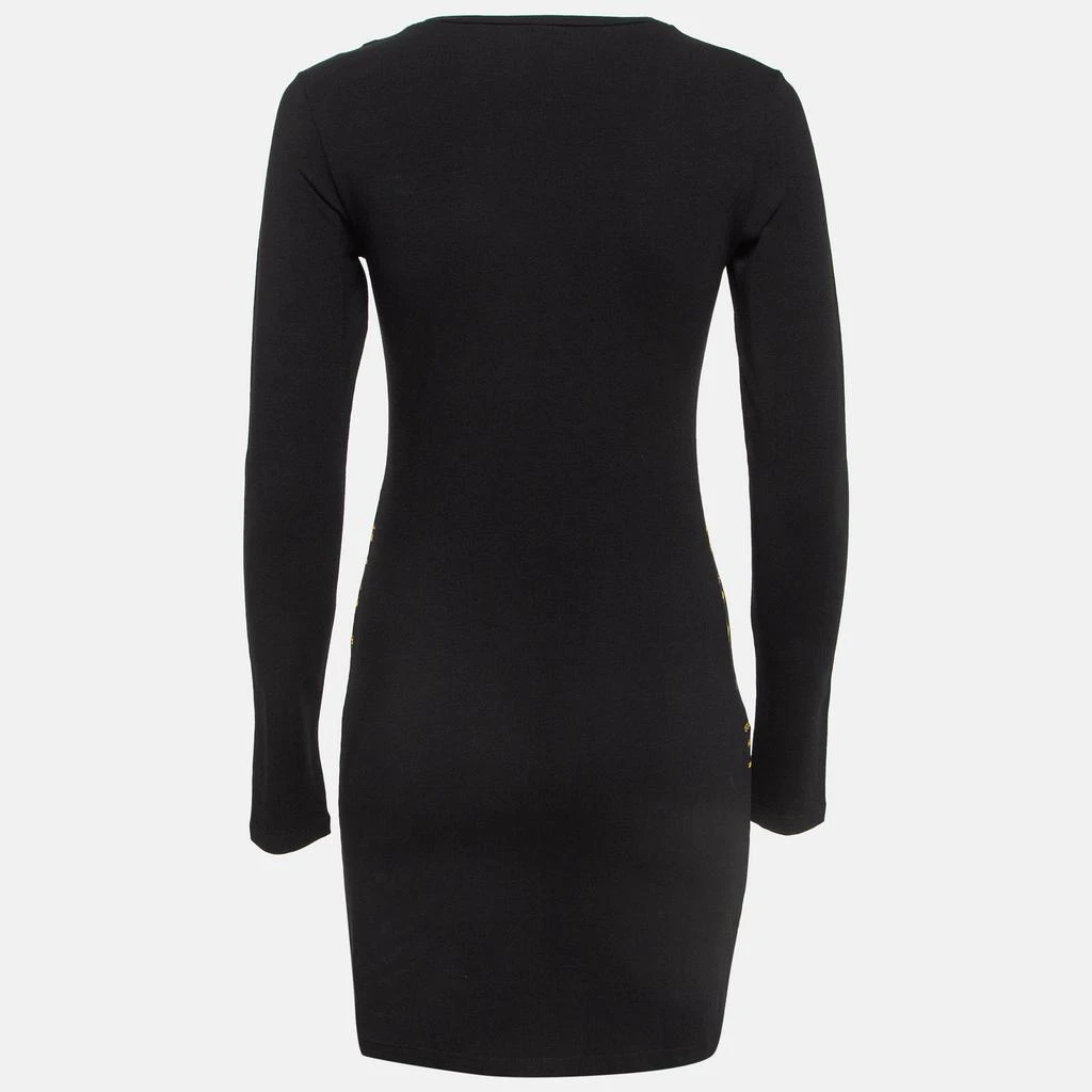 Versus Versace Versus Versace Black/Gold Chain Print Jersey Midi Dress M 2