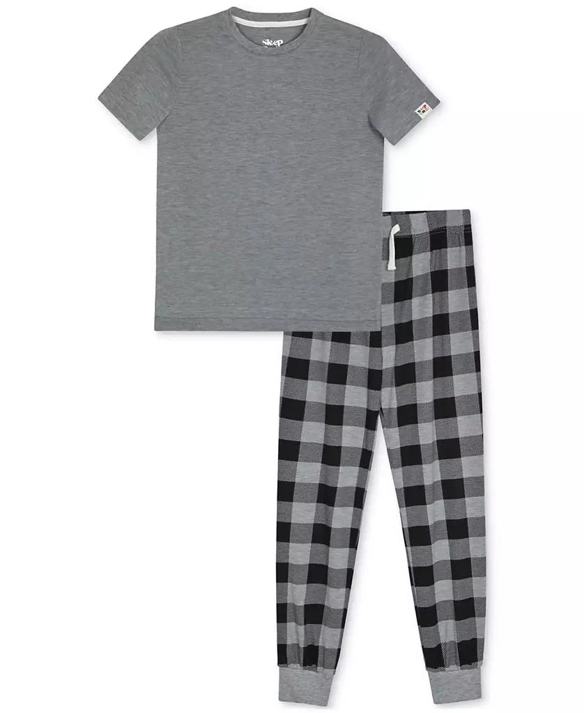 Max & Olivia Big Boys Buffalo Plaid Short-Sleeve Pajama Set 1