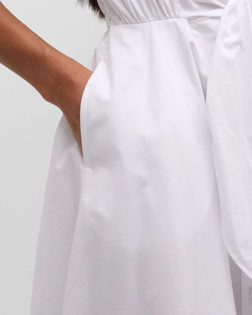Cara Cara Asbury Self-Tie Waist Cotton Poplin Midi Dress 4