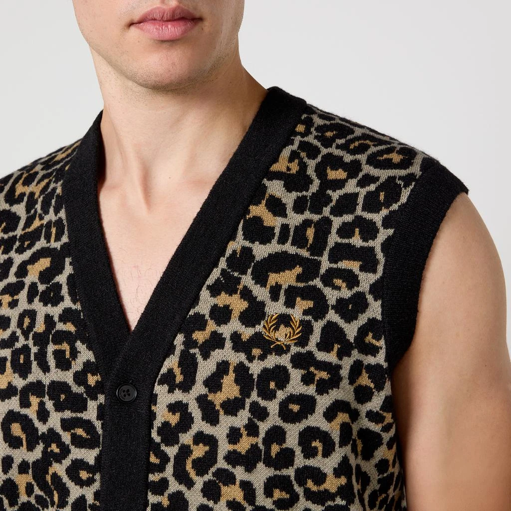 Fred Perry Fred Perry Leopard Cotton-Blend Jacquard Vest 4