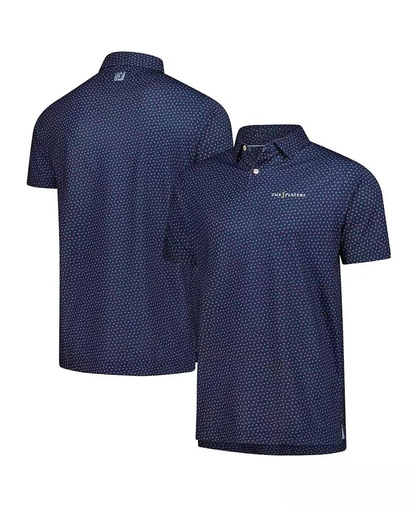 FootJoy Men's Navy THE PLAYERS ProDry Bounce Print Stretch Pique Polo Shirt