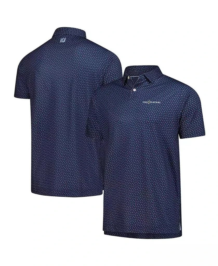 FootJoy Men's Navy THE PLAYERS ProDry Bounce Print Stretch Pique Polo Shirt 1