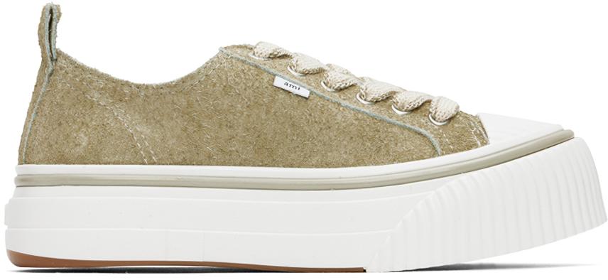【関税込み】AMI Paris カーキ Ami 1980 スニーカー AMI Paris Khaki Ami 1980 Sneakers AMI