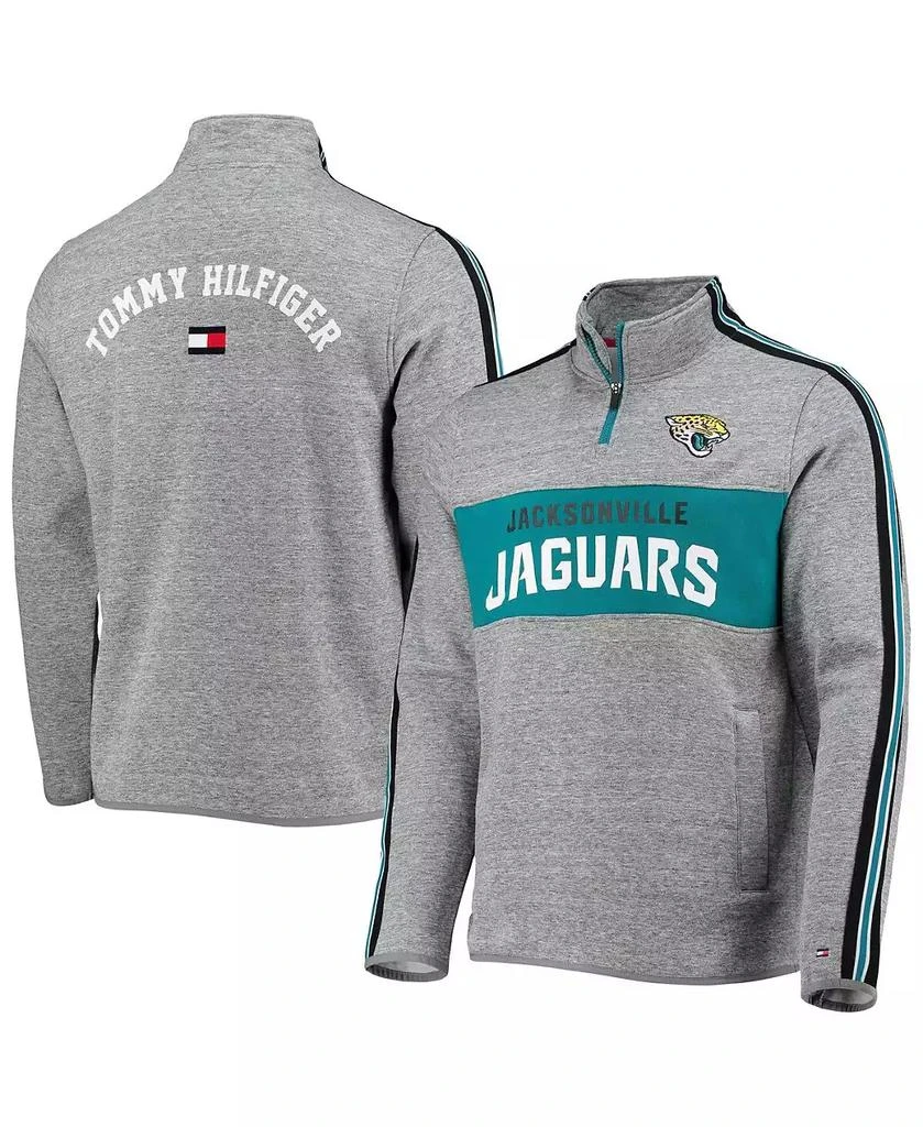 Tommy Hilfiger Men's Heathered Gray Jacksonville Jaguars Mario Quarter-Zip Jacket 2