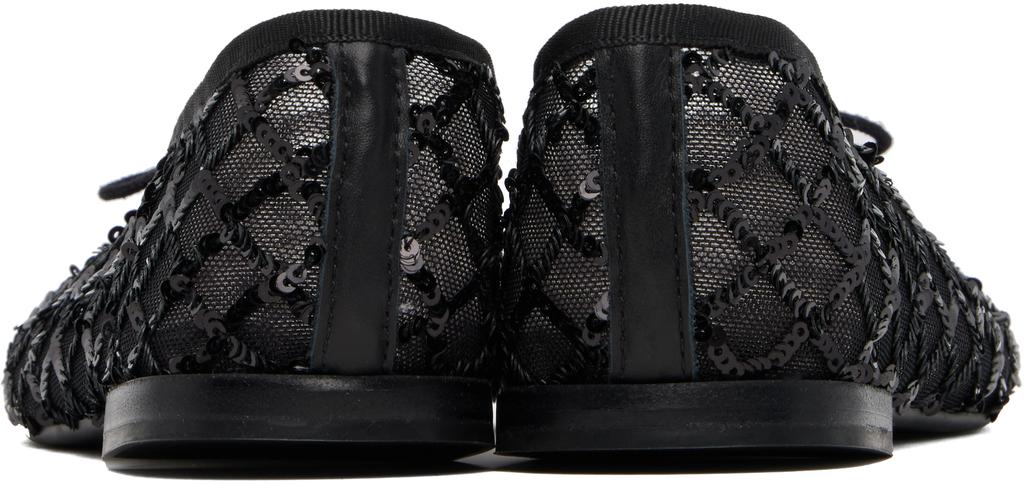 Repetto Black Lilouh Almond-Toe Ballerina Flats