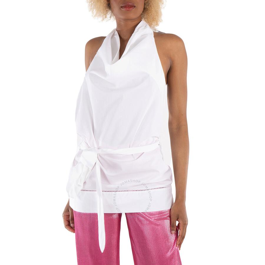 Studio Amelia Ladies White Giro Scarf Top