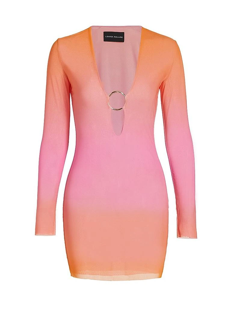 light pink midi dress with sleeves Light Pink Embellished High Neck Flutter Sleeve A Line Dress