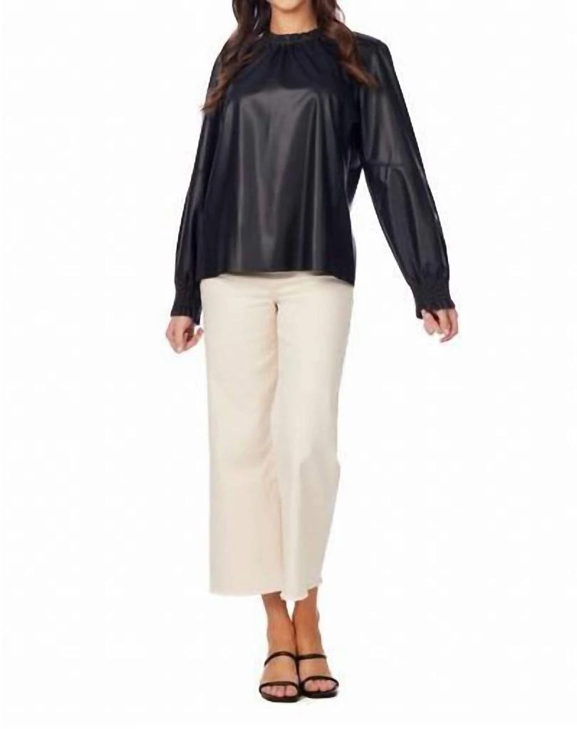 mudpie Mudpie - Women
s Putnam Faux Leather Top