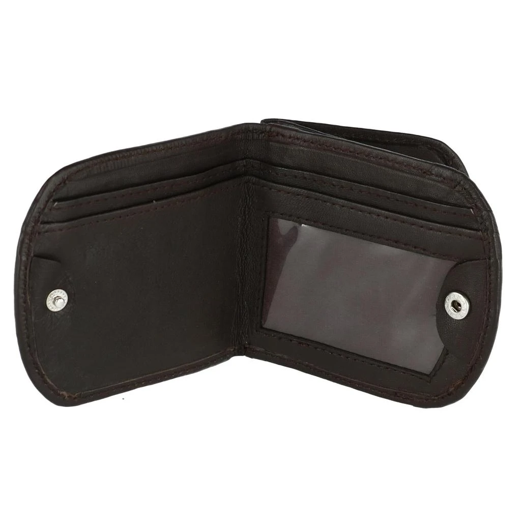 CTM Men's Leather Front Pocket C-Fold Taxi Wallet 4