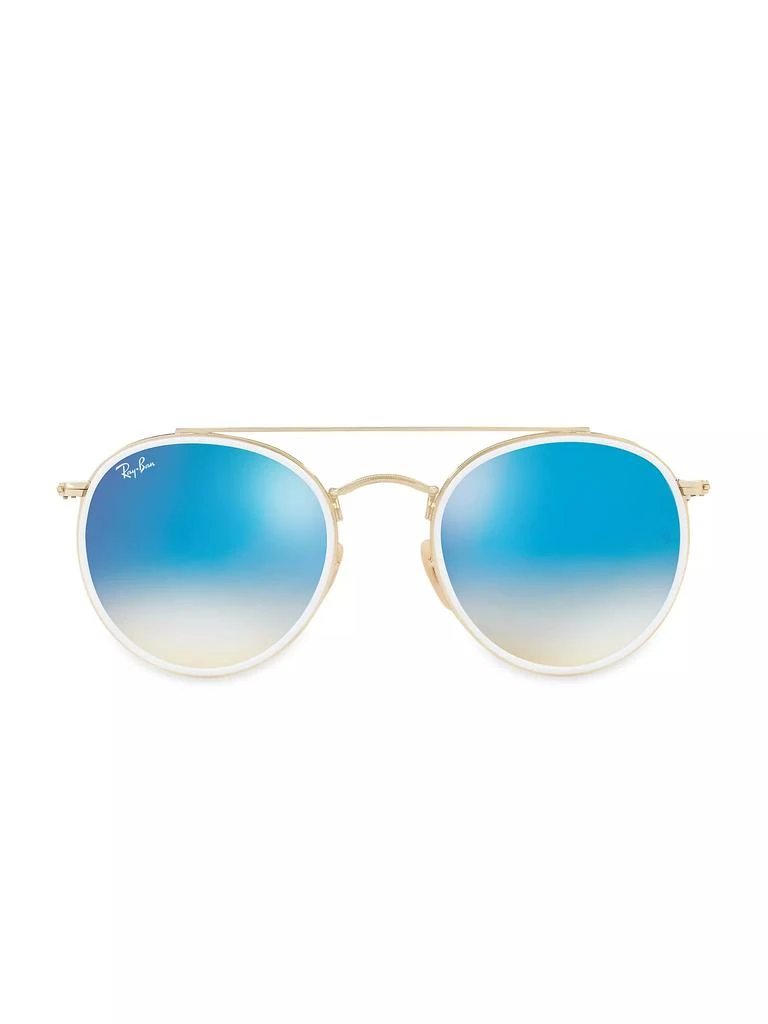 Ray-Ban RB3647 51MM Mirrored Round Aviator Sunglasses 1
