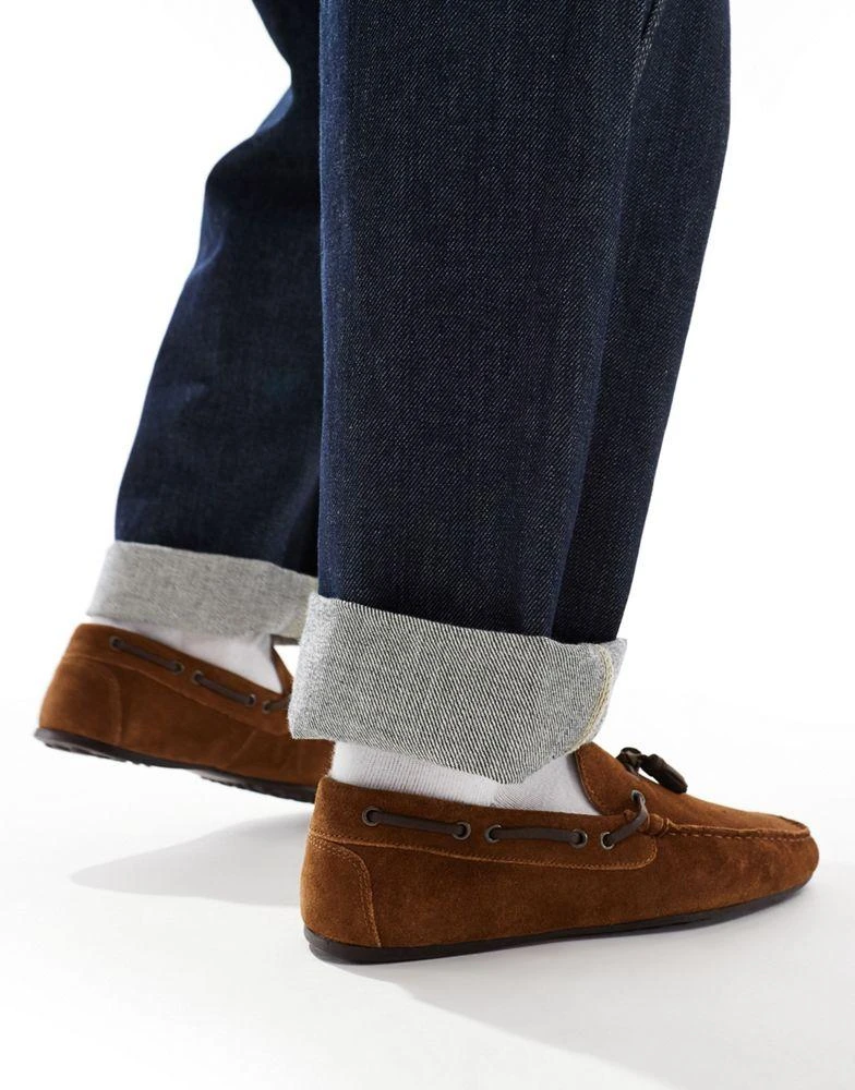 ASOS ASOS DESIGN driver loafers in tan suede 2