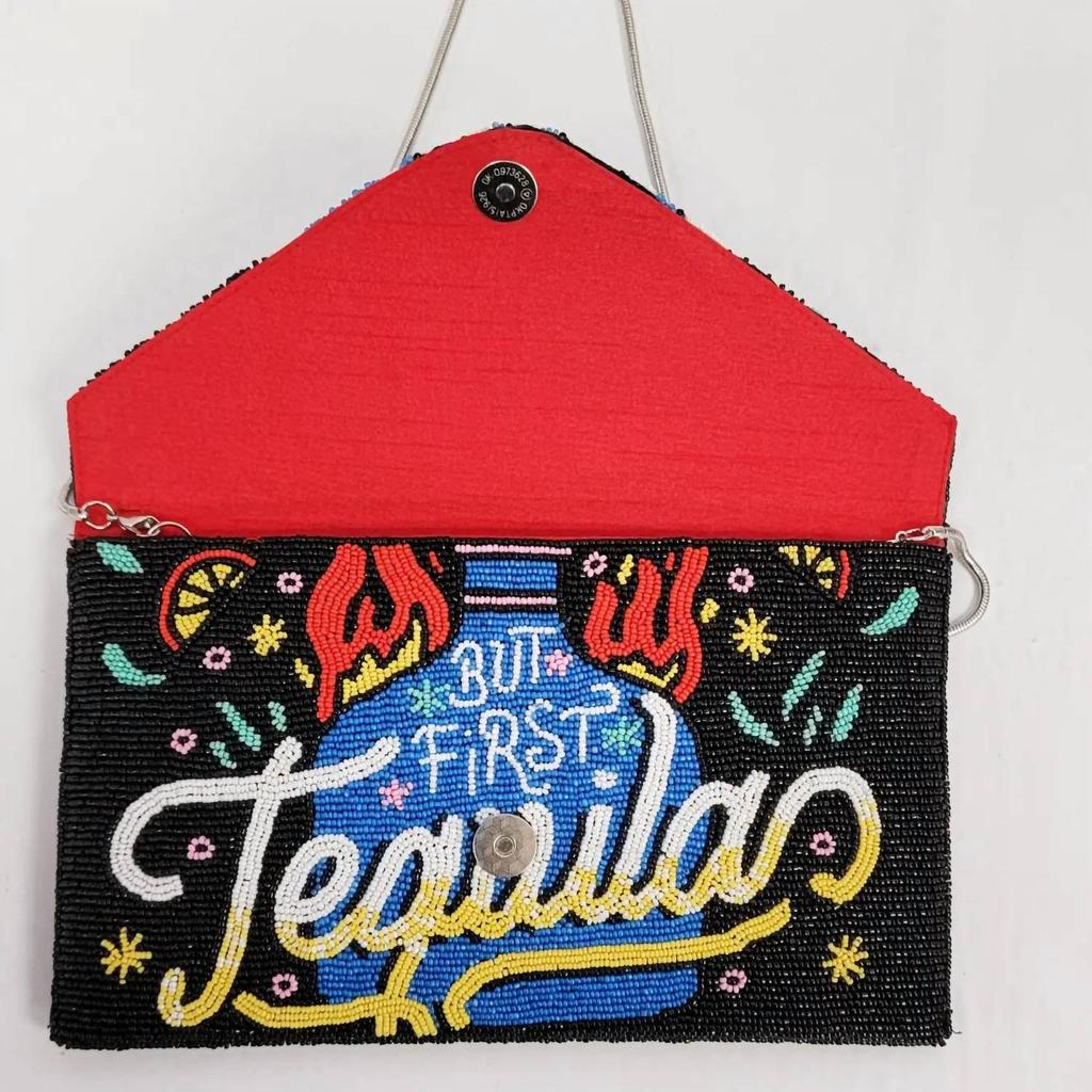 Ricki Designs Ricki Designs - Women's Beaded Tequila Party Pop Art Clutch