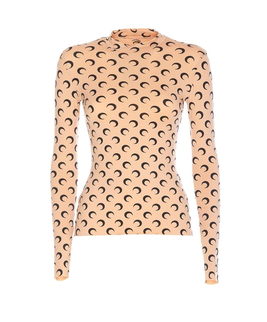 MARINE SERRE Marine Serre Crescent Moon Long-Sleeved Top 1