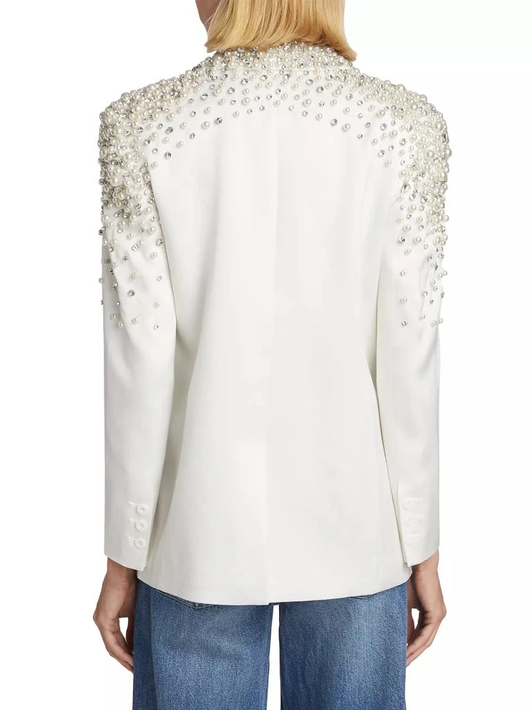 Alice + Olivia Ivan Faux Pearl & Crystal-Embellished Blazer 5