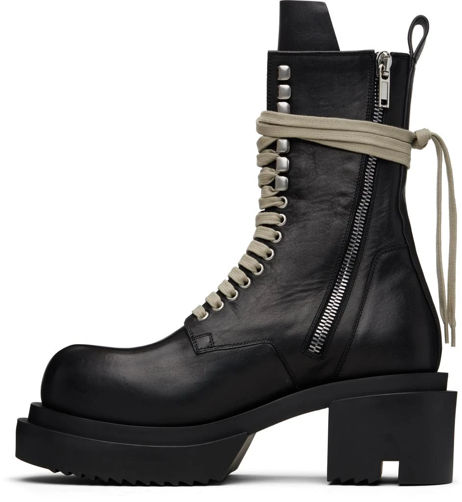 Rick Owens Black Concordians Lace-Up Bogun Boots 3
