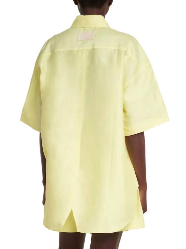 Lee Mathews Sparrow Linen Shirt In Lemon