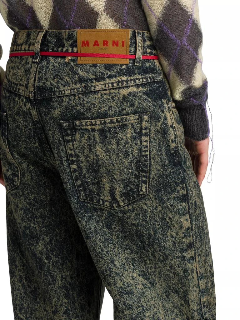 Marni Acid Wash Wide-Leg Jeans 6