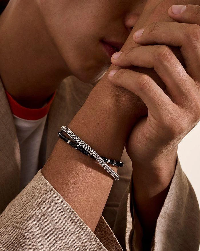 John Hardy Sterling Silver Heishi Gemstone Wrap Bracelet 2