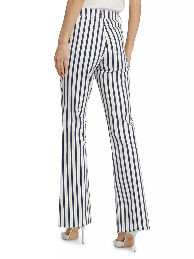 Alice + Olivia Keira Mid-Rise Striped Stretch Boot-Cut Jeans 5