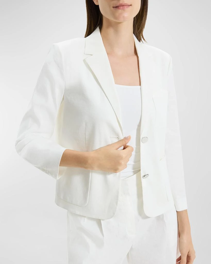 Theory Shrunken Patch-Pocket Blazer Jacket 3