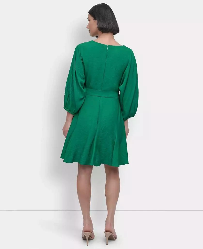 green emerald velvet dress White Long Sleeve Flare Dress – Juniper main image 0