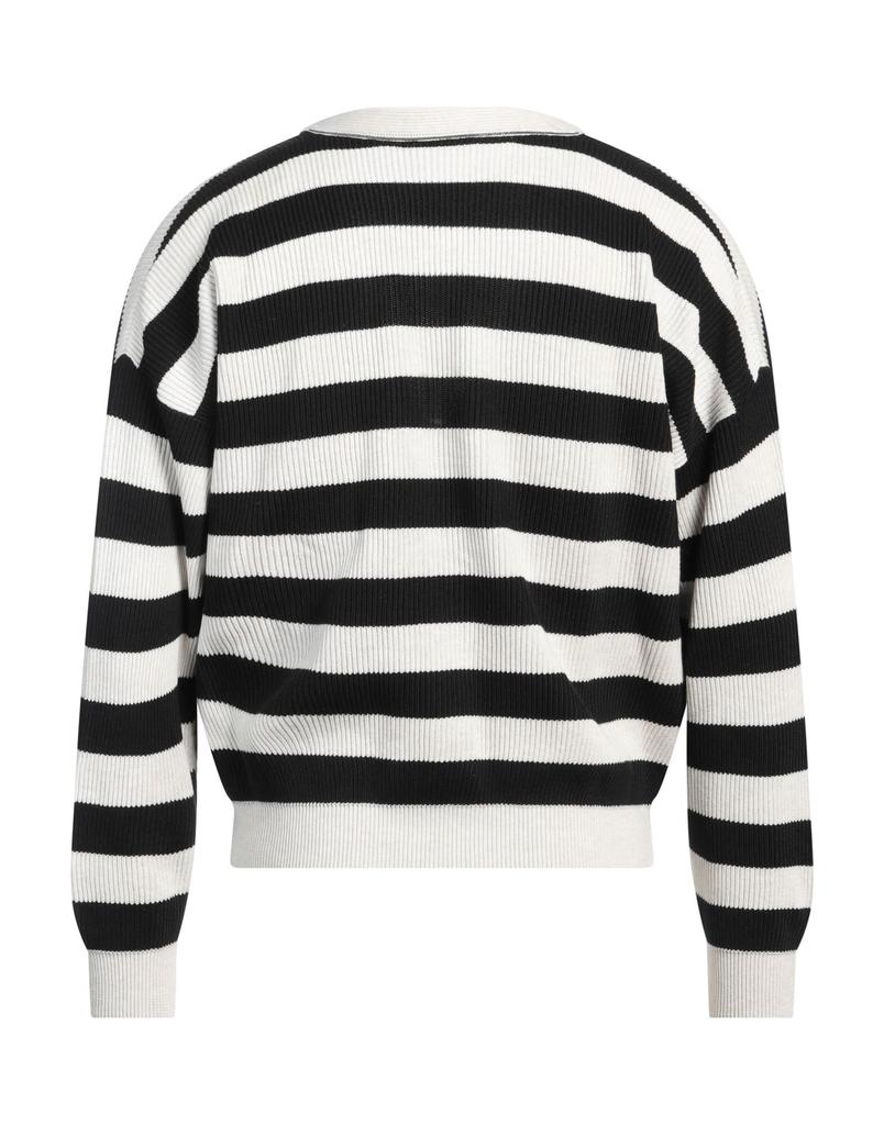 BRUNELLO CUCINELLI - BRUNELLO CUCINELLI カーディガン ボーダー柄 XXS 白 黒 Brunello Cucinelli Cardigan - Sweaters - Free Shipping